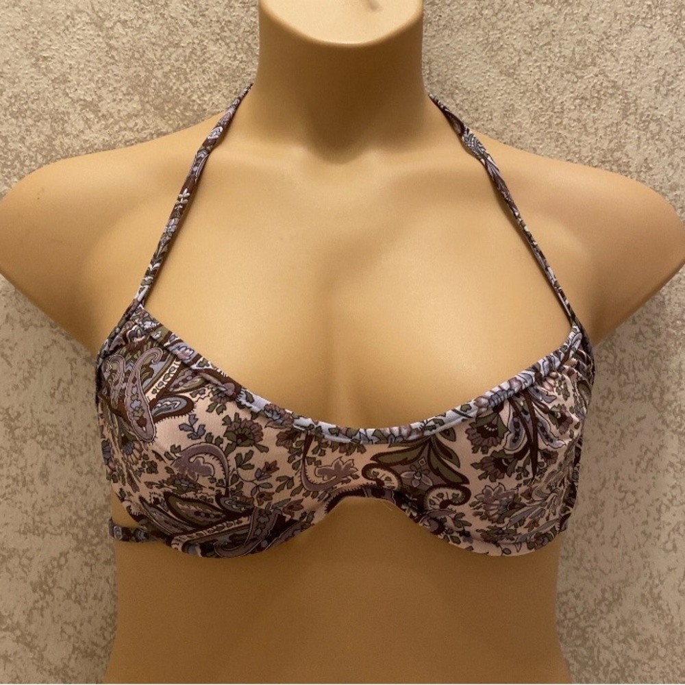 Mossimo Supply Co. Purple Paisley Bikini Top